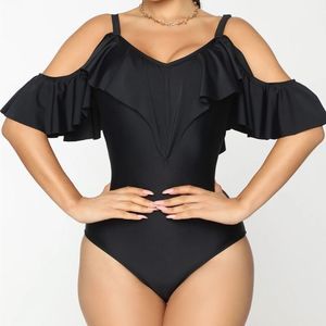 Fashion nova make a wave one piece swimsuit size medium in black